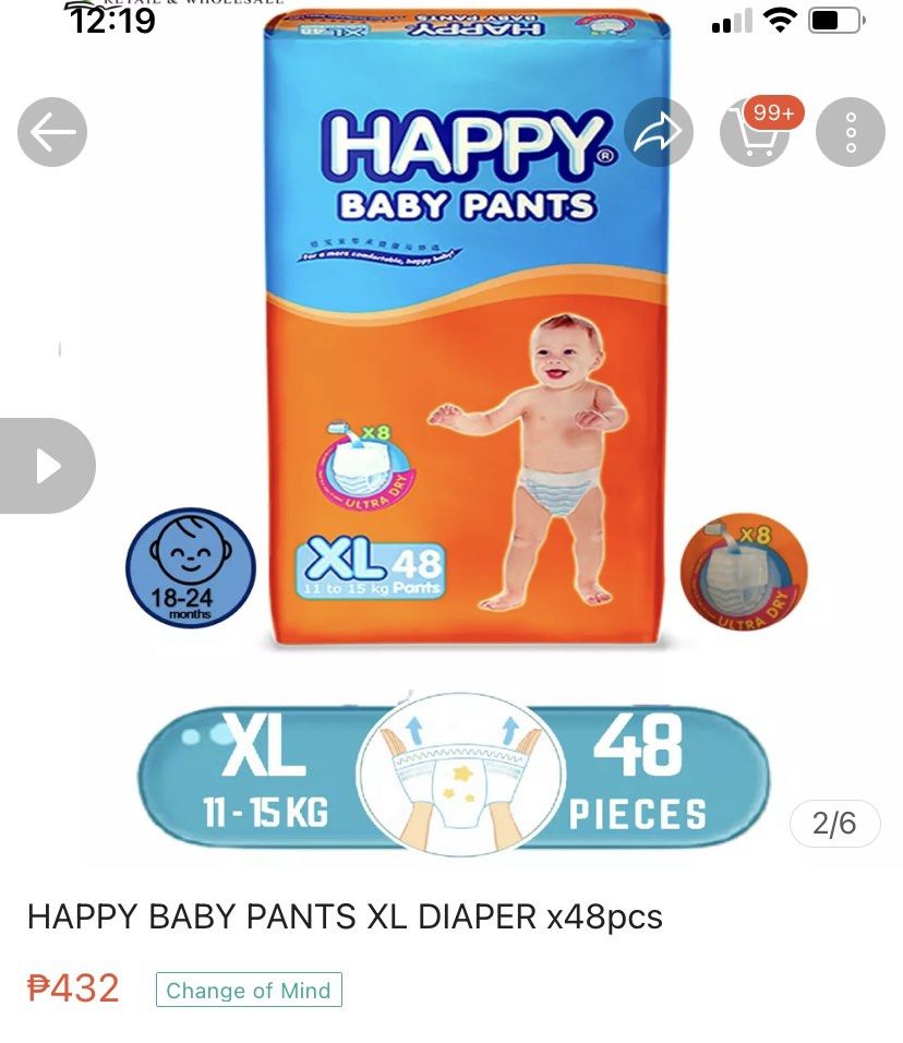 Happy pants xxl 24 pcs price hotsell