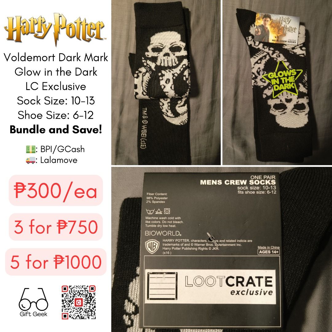 Harry Potter Sorting Hat and House Emblem Socks, Men's Fashion, Watches ...