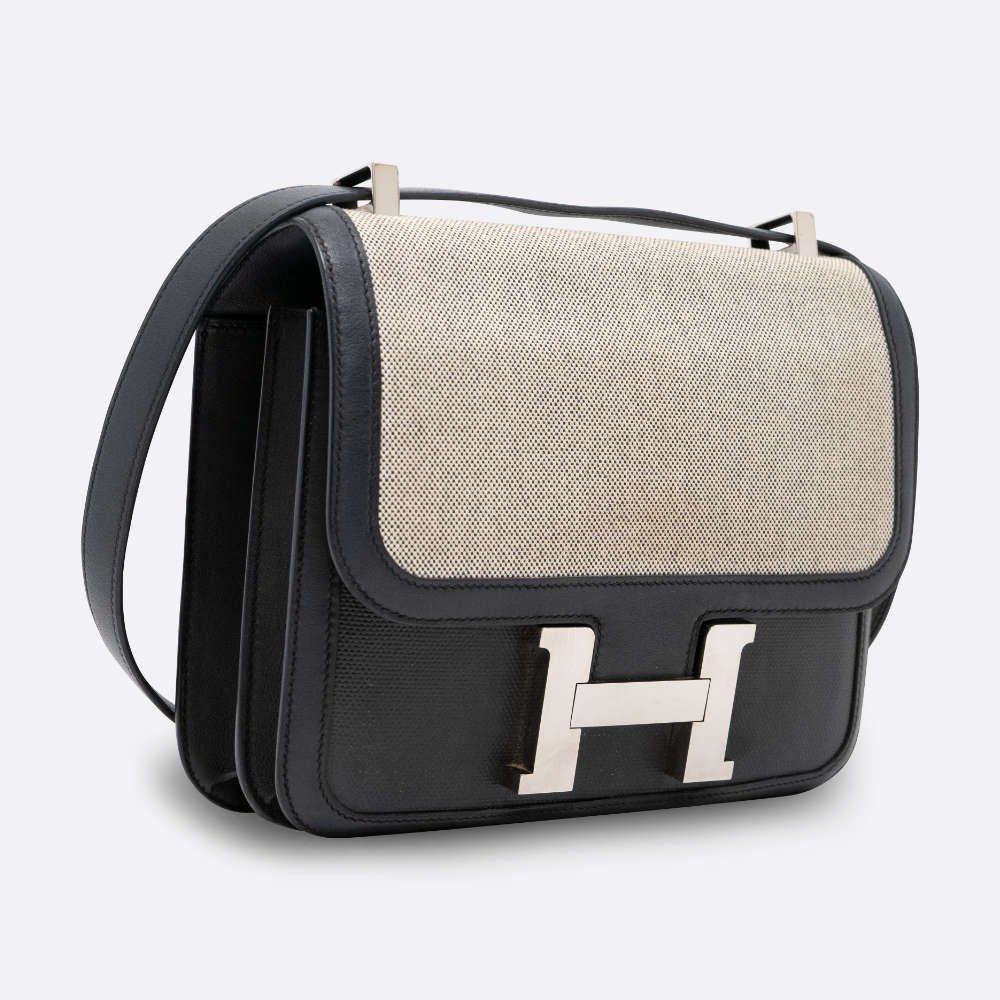 NEW Hermes Cargo Birkin 25 Black Toile/Swift Phw, Luxury, Bags & Wallets on  Carousell