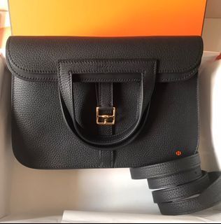 Hermes Halzan 31 Barenia Faubourg Fauve GHW Stamp Z