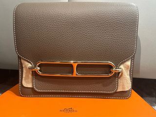 Hermès Roulis 23 in Etoupe taurillon clemence leather