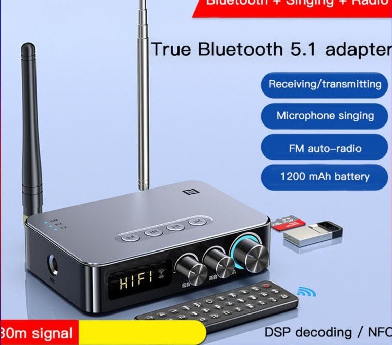 ByDiffer Dual Link Bluetooth 5.0 Audio Transmitter Receiver Sharing fo