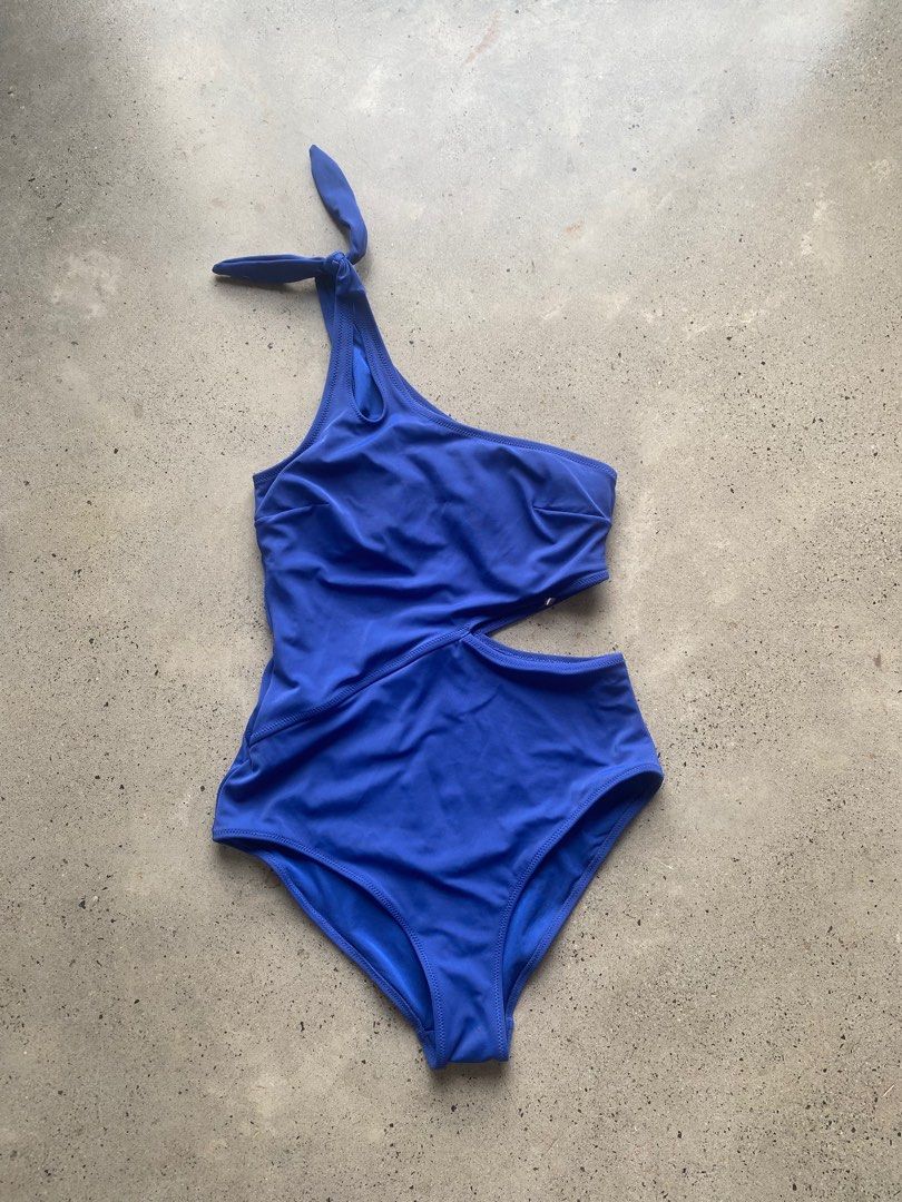 H M Blue One Piece Swimsuit Women s Fashion Swimwear Bikinis