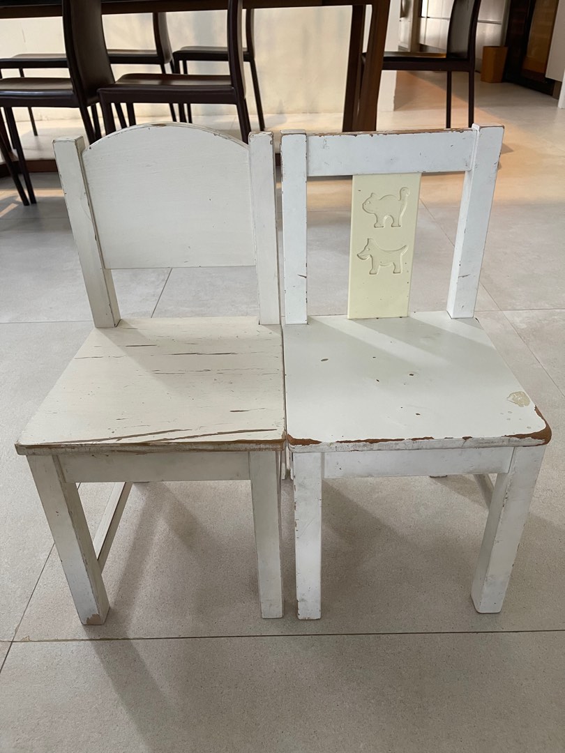 IKEA children table x2 and chairs x2 (heavily used), Babies & Kids