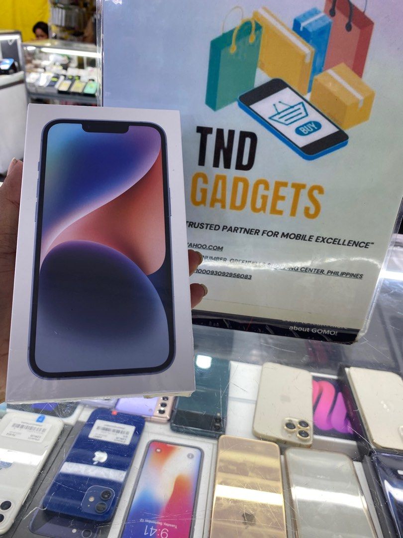Iphone 14 128gb (Category: iPhone 14 Series) located in Pasig City. Submitted by melissaomb01623 (Listing ID 1255912306, Image 2). Description: Iphone 14 128gb Brand new sealed ntc variant 1 year warranty in apple pick up store in greenhills shopping center we do cod in metro manila and near provinces just add sf only we ship nationwide via LBC For inquiry pm/call 09102326423.