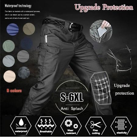 Waterproof 6XL Military Tactical Pants With Multiple Pockets For