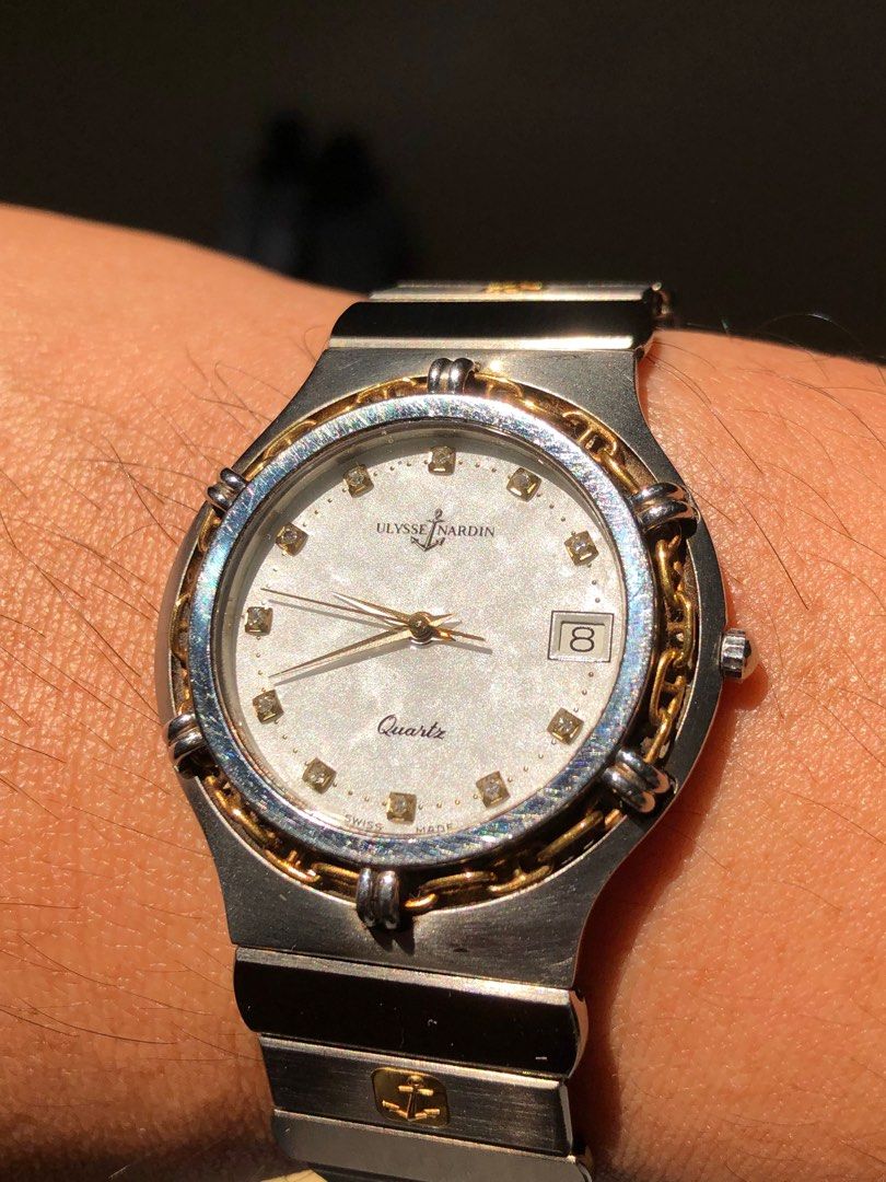 JAM TANGAN ULYSSE NARDIN VINTAGE 18K GOLD V Fesyen Pria Jam