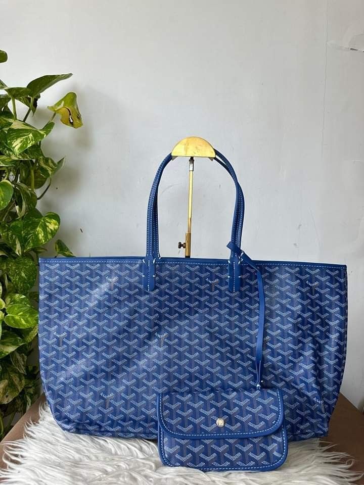 Goyard saint louis pm blue new authentic tote purchased from japan