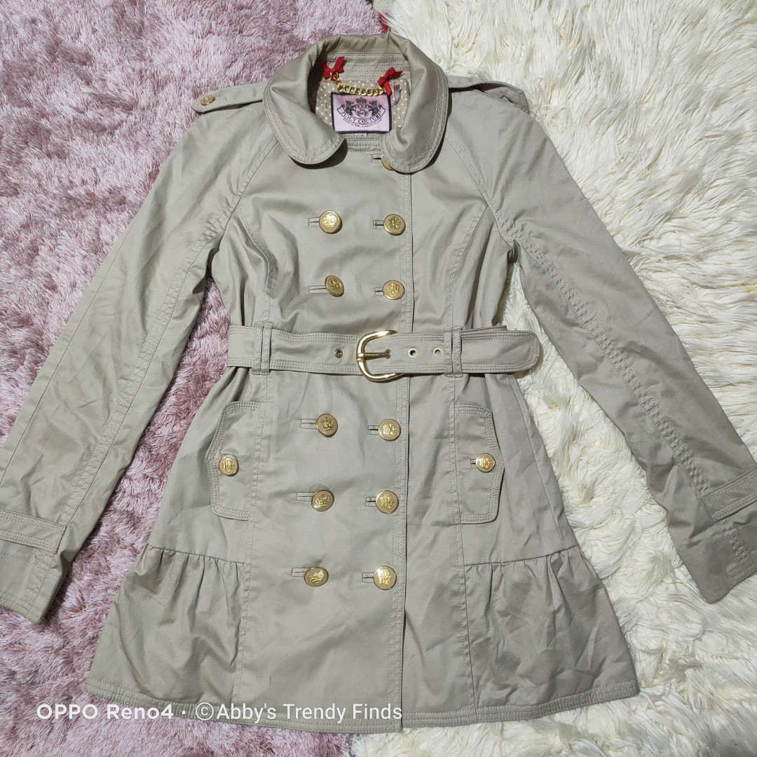Juicy Couture Trench Coat, Luxury, Apparel on Carousell