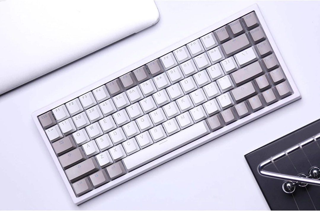 [FREE COURIER] KEYCOOL KC84 KEYS MECHANICAL WHITE ASH WIRED KEYBOARD ...