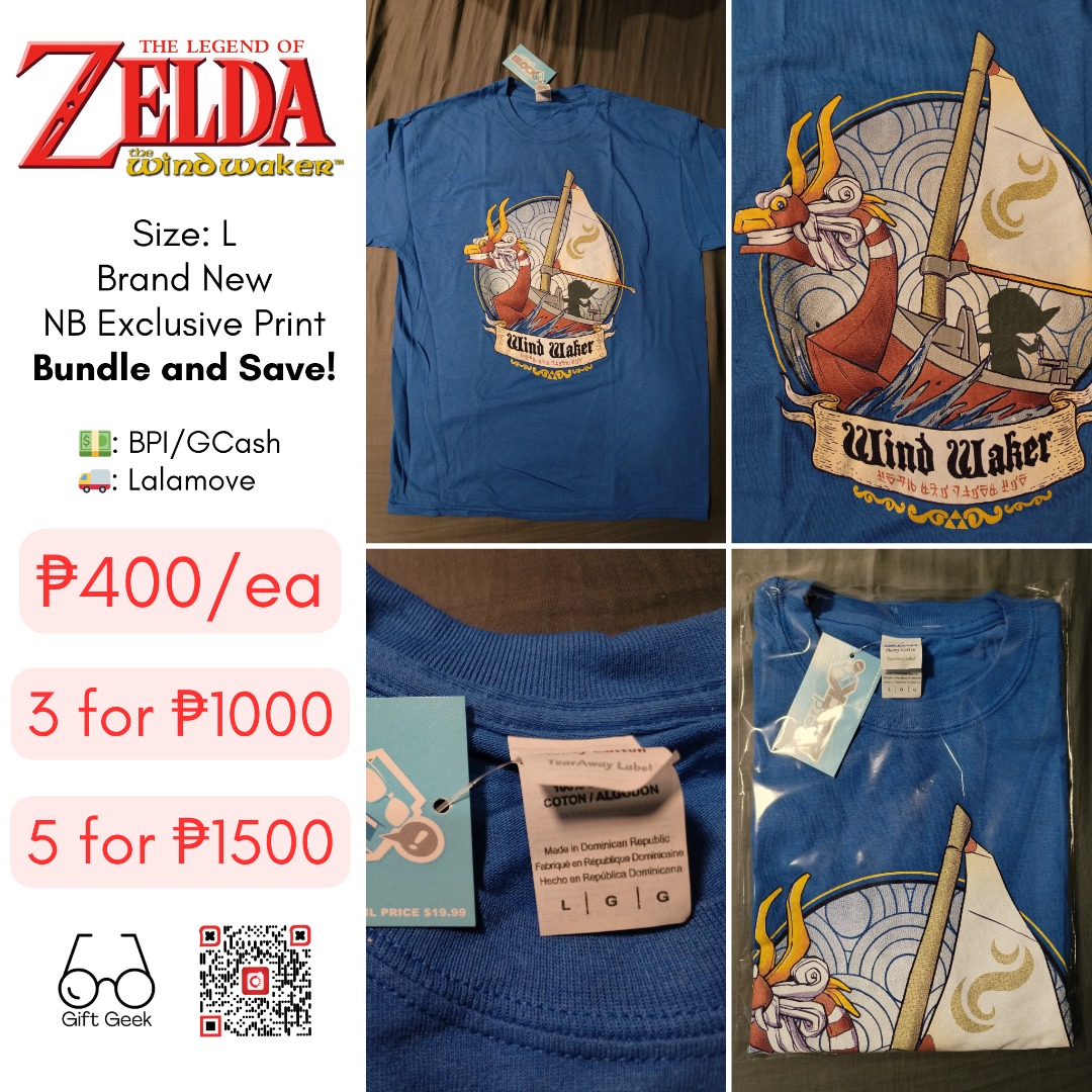 Legend of Zelda Wind Waker Exclusive Shirt, Men's Fashion, Tops & Sets