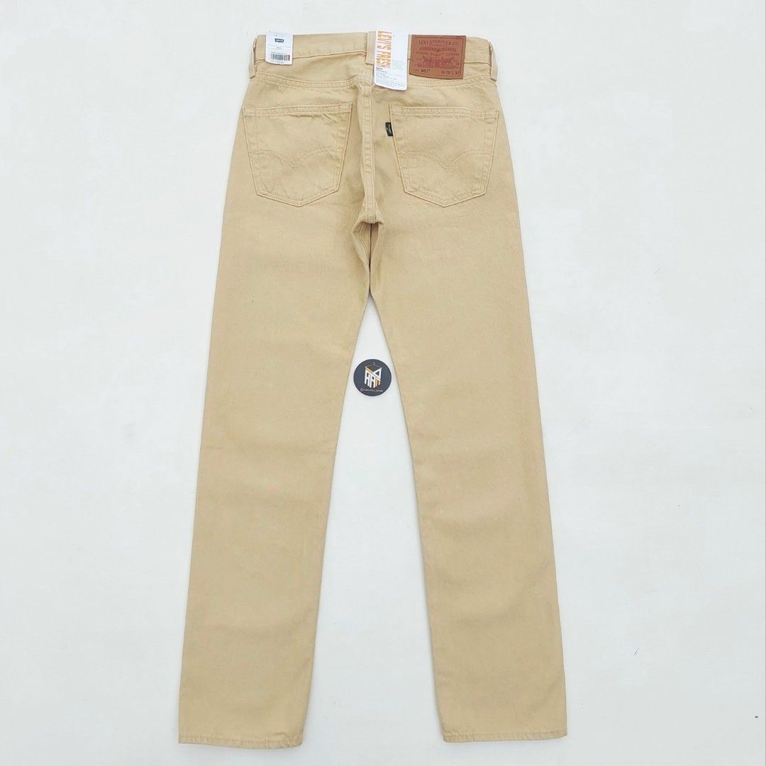 Levis 501 Fresh Cream Straight Leg Fit Jeans