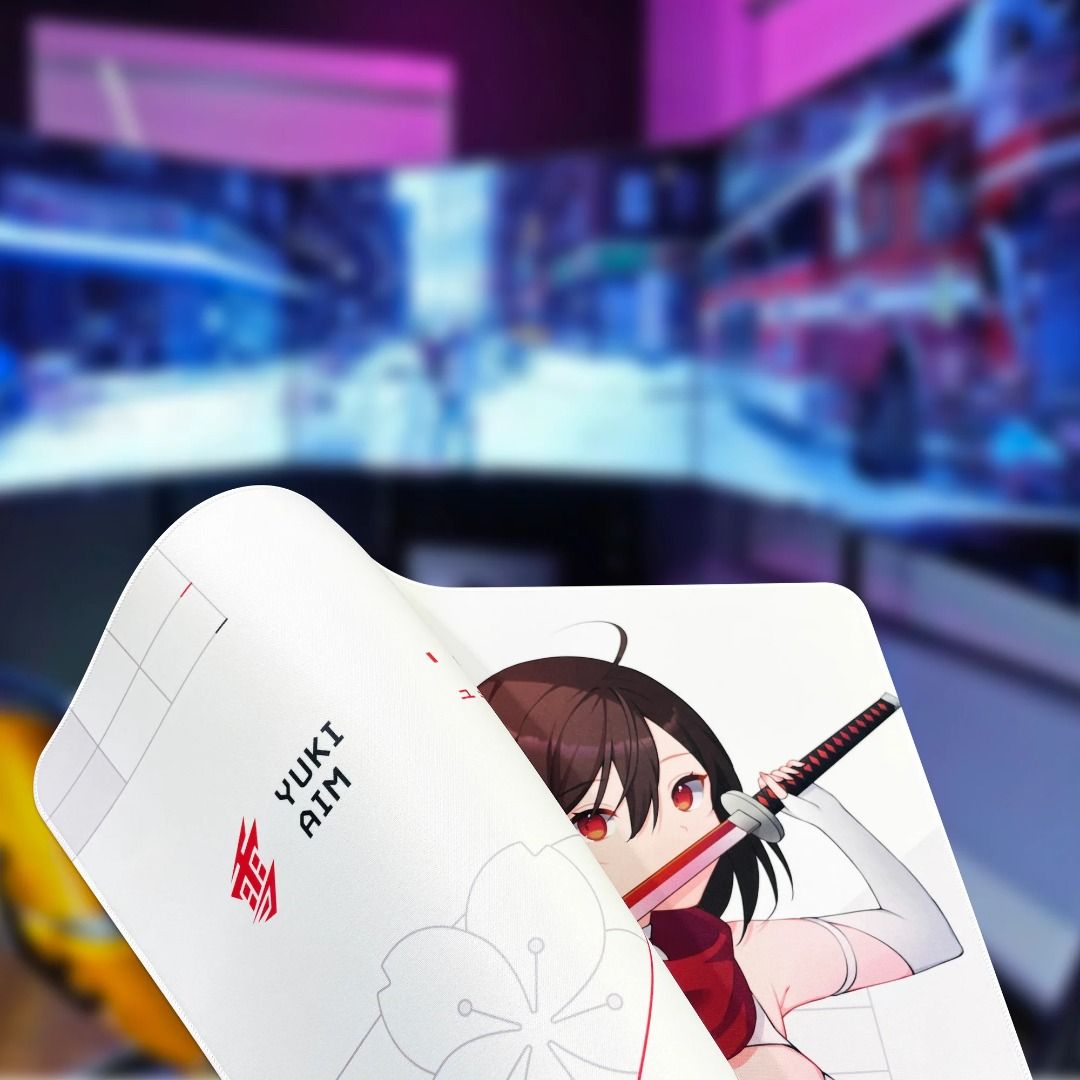 Limited Edition** Yuki Aim Katana LARGE Mousepad Limited (White