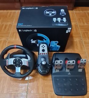 Logitech G27 racing full set, Video Gaming, Gaming Accessories, Virtual  Reality on Carousell