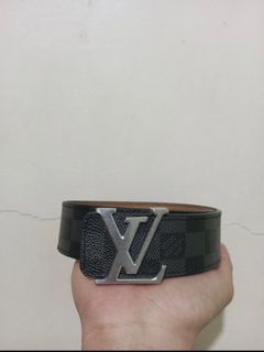 Louis Vuitton Ceinture Jeans Black Leather Limited Edition Belt Size 85/34