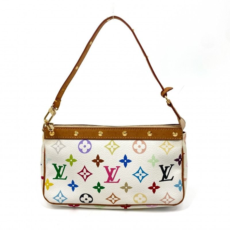Authentic Louis Vuitton LV Monogram Multicolor Pochette (Vintage) RUSH SALE  (no strap), Luxury, Bags & Wallets on Carousell
