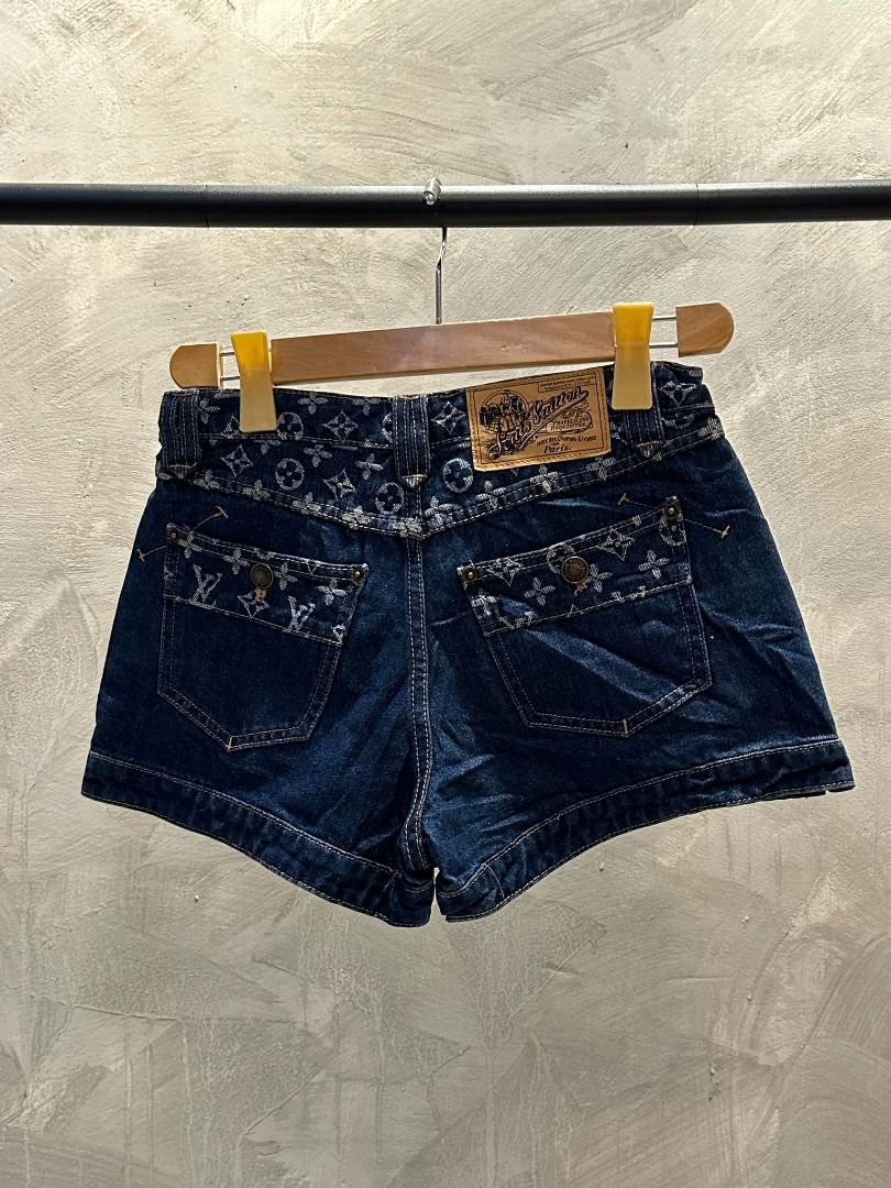 ⚜️ LV Monogram Denim Shorts, Luxury, Apparel on Carousell