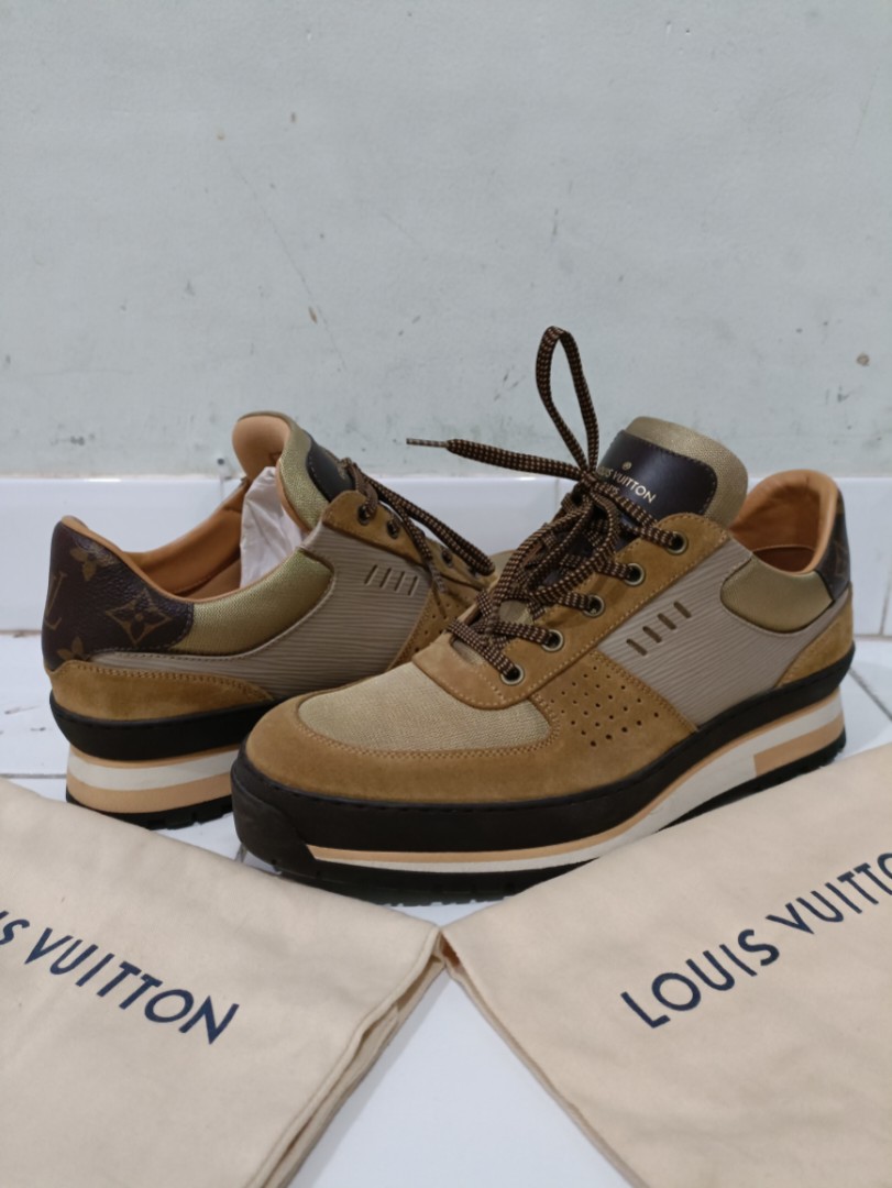 Louis Vuitton LV Harlem Richelieu brown beige sneaker original