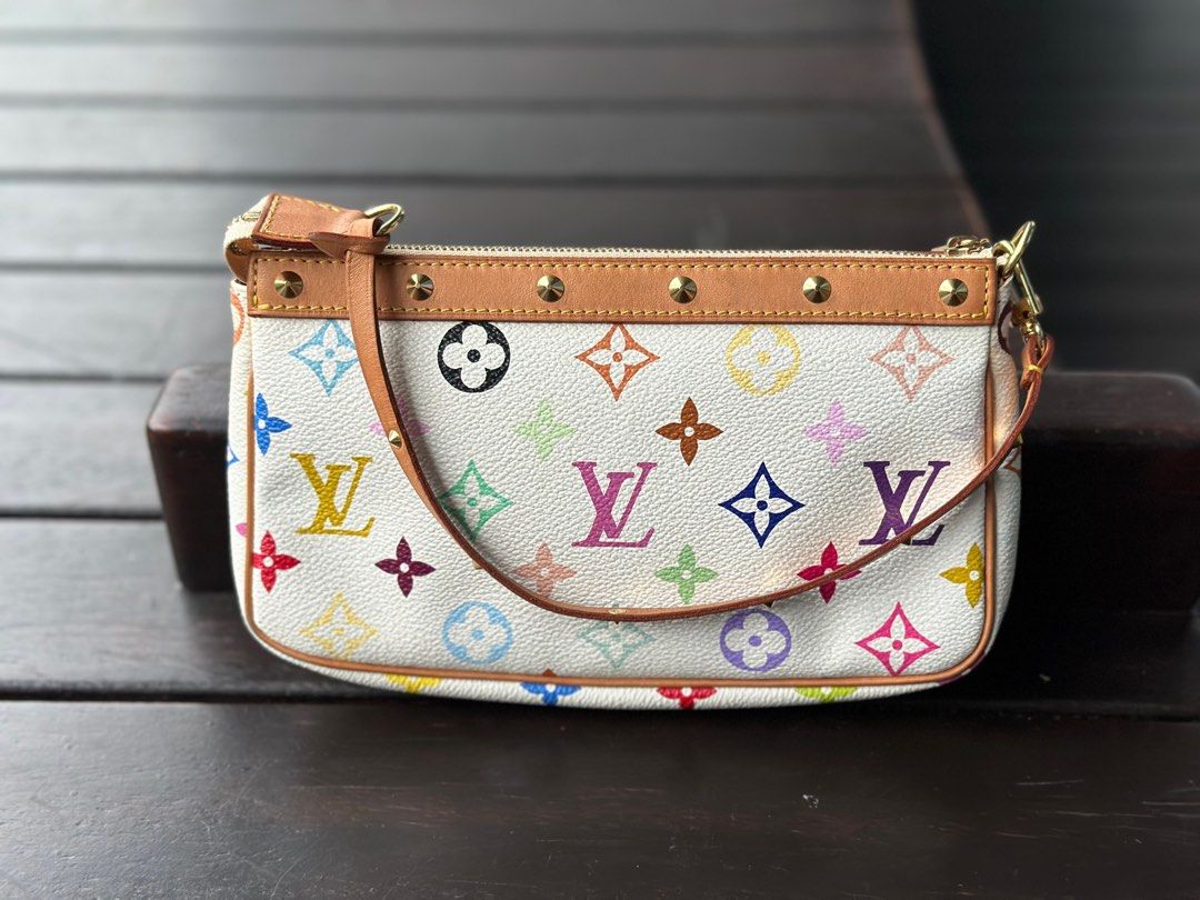 Louis Vuitton - Authenticated Pochette Accessoire Handbag - Cloth Multicolour for Women, Very Good Condition