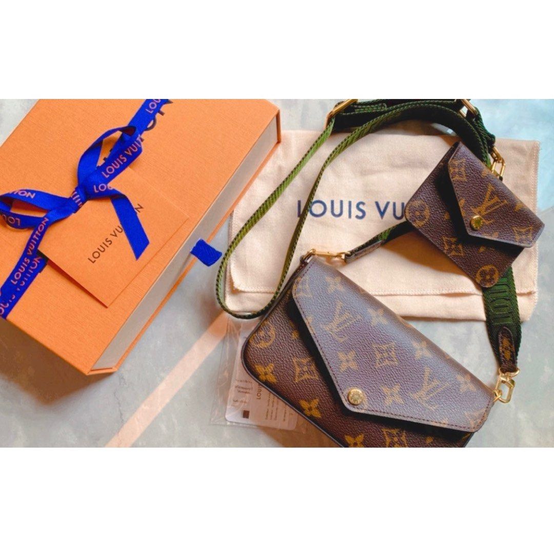 Louis Vuitton Felicie Strap & Go Monogram Khaki, Luxury, Bags & Wallets on  Carousell