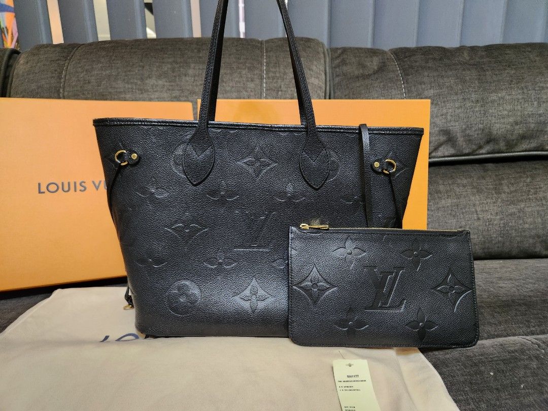 LV Neverfull MM Empreinte, Luxury, Bags & Wallets on Carousell