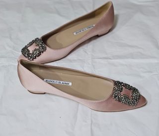 Manolo Blahnik Hagsisi Flats With Dustbag and Box Size 38
