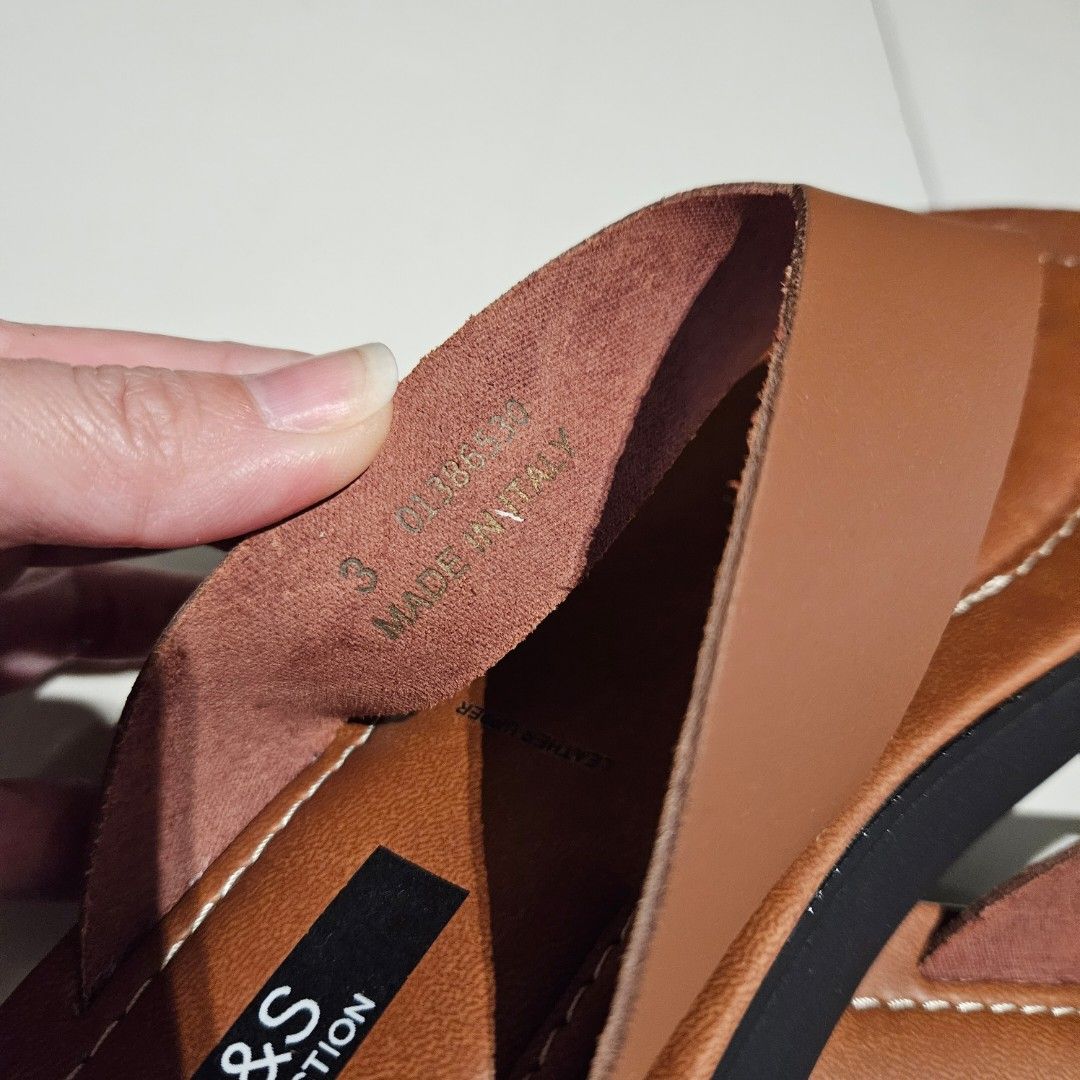 Marks and discount spencer leather slippers