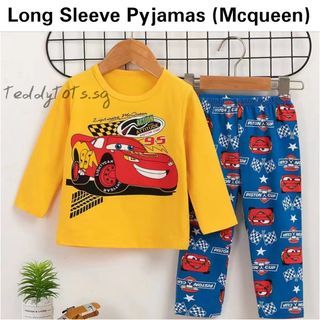 Mcqueen Car Kids Pyjamas Long Sleeve | Cotton material INSTOCKS