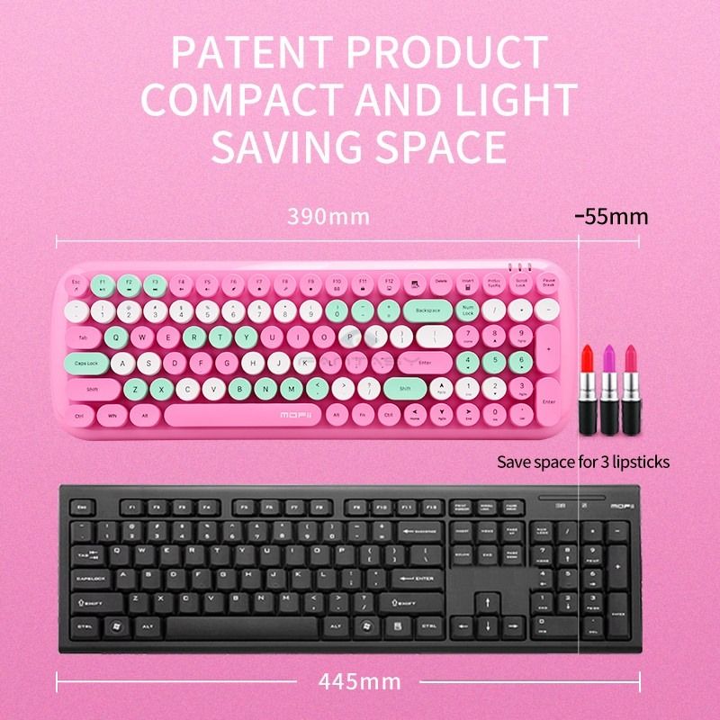 Mofii Candy 2.4G Wireless Keyboard and Mouse Combo Cute with Wireless ...