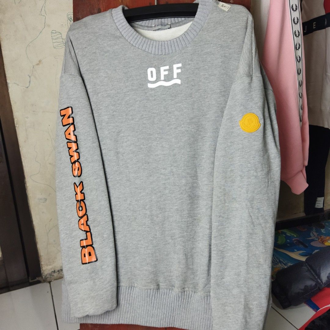 Crew Sweater Off White Moncler Black Swan Off White Moncler Black