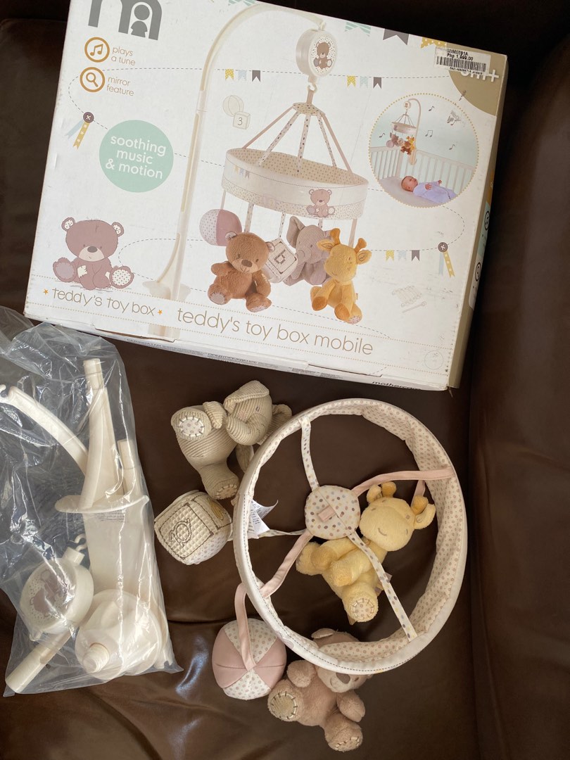 Mothercare teddy's toy store box musical mobile