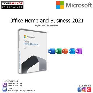 MS OFFICE HOME AND BUSINESS 2021 ENGLISH APAC EM MEDIALESS