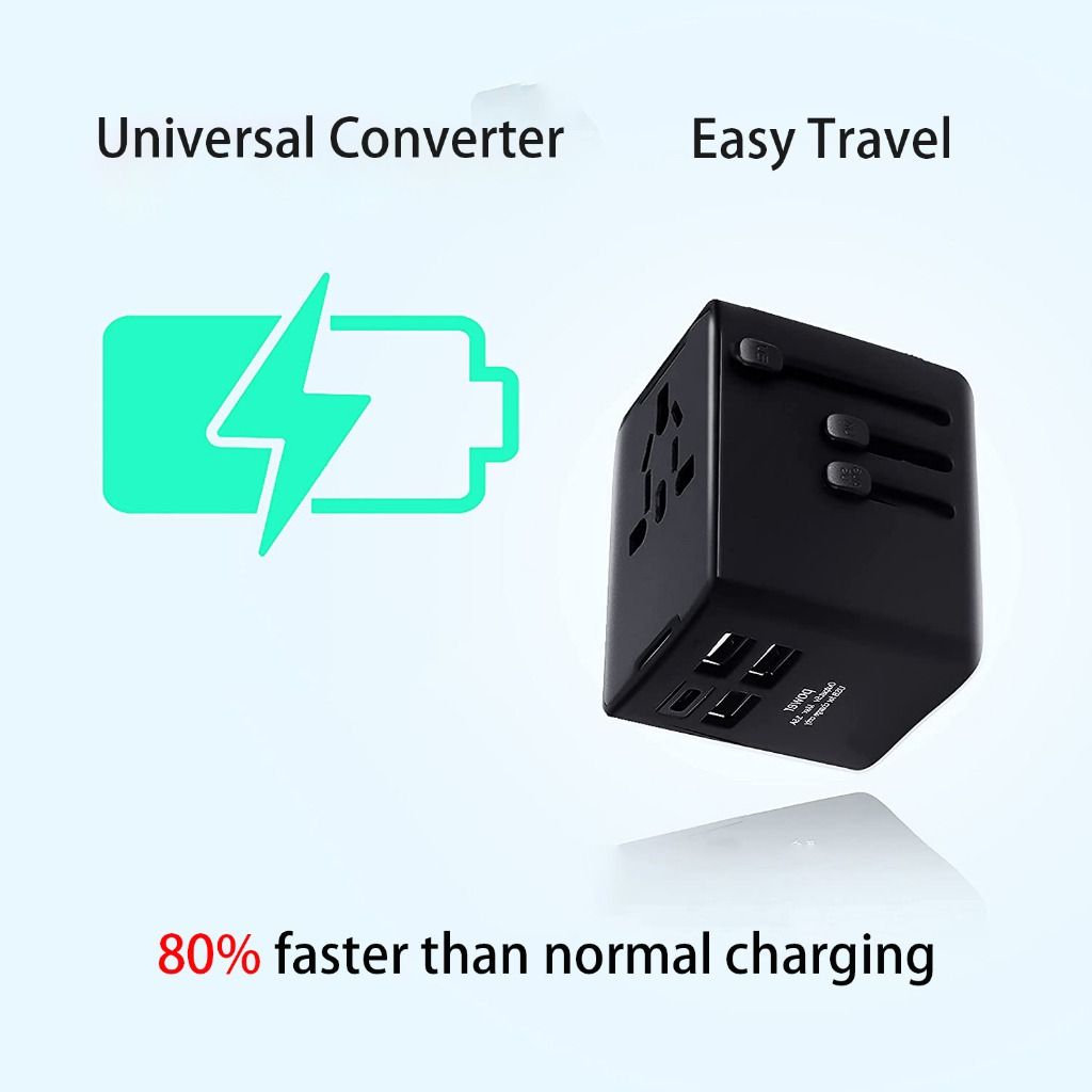 Multi-Country Travel Conversion Plug with USB Type C, Universal Travel ...