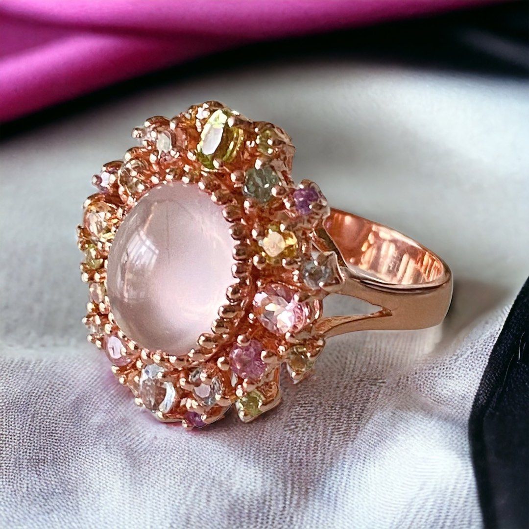 Quartz top stone ring
