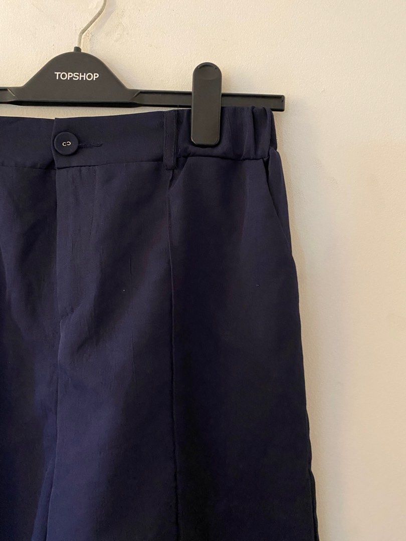 Navy Blue Bermuda Shorts, Women's Fashion, Bottoms, Shorts on Carousell