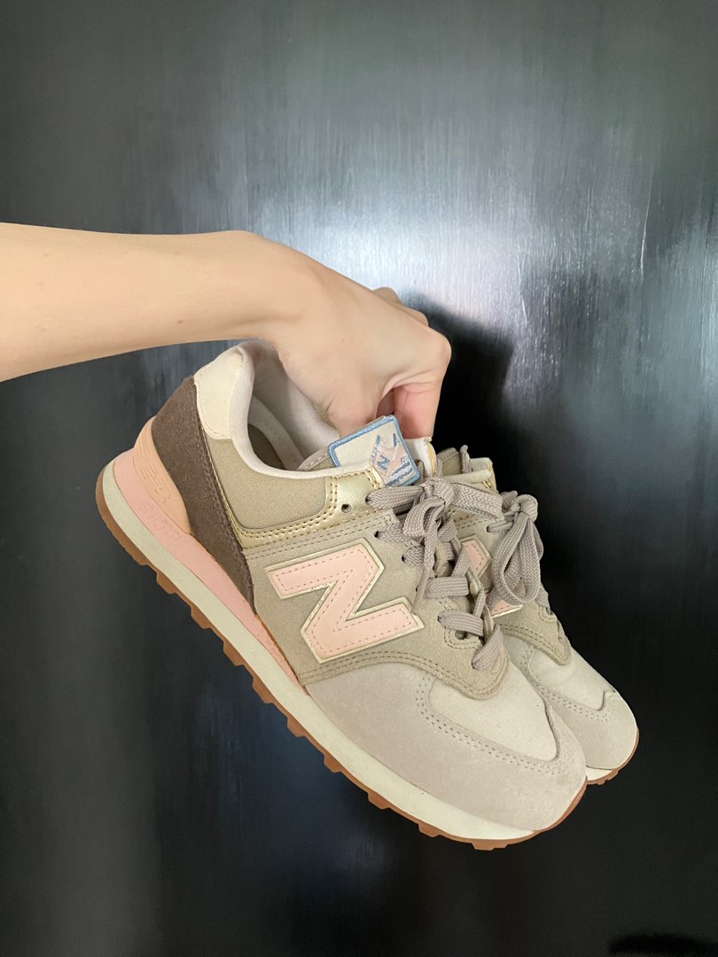 New Balance 574 with Removable Velcro Patch Women s Fashion