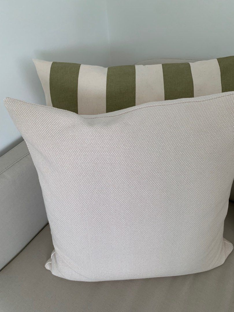 SANDTRAV Cushion, gray/white, 18x18 - IKEA