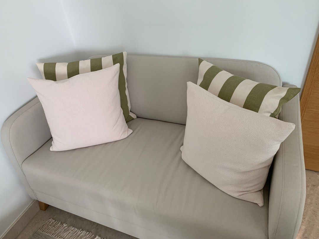 SANDTRAV Cushion, gray/white, 18x18 - IKEA