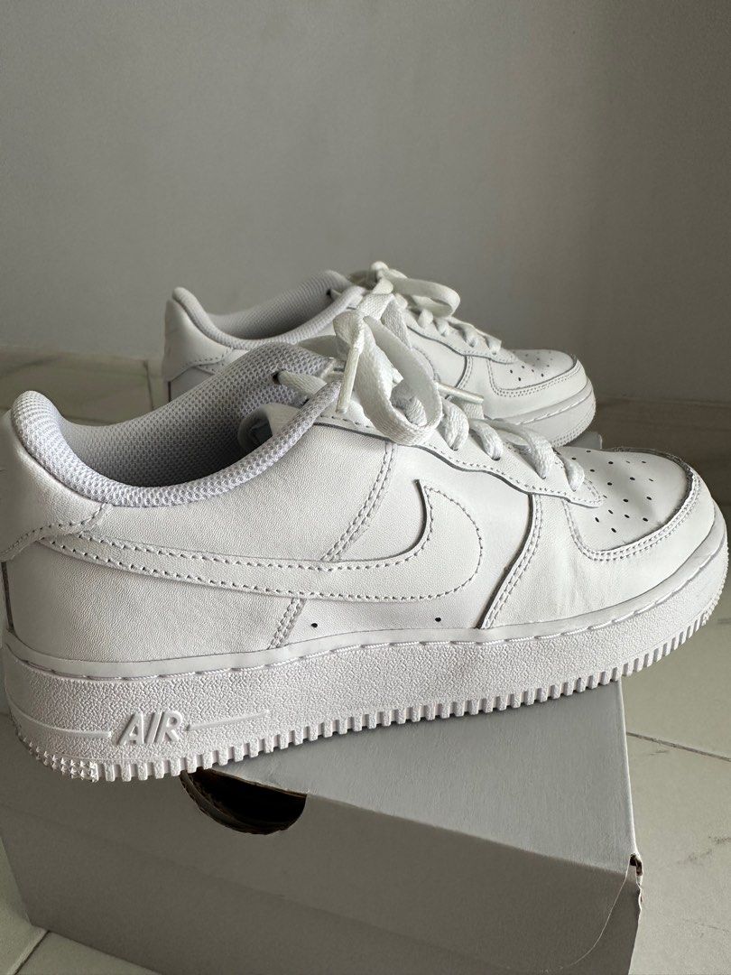 All white air online force 1 gs