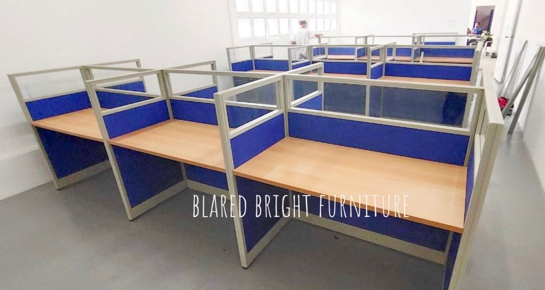Office Furniture Partition . Workstation . Fish bone . Cubicles ...