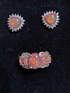 Orange opal set