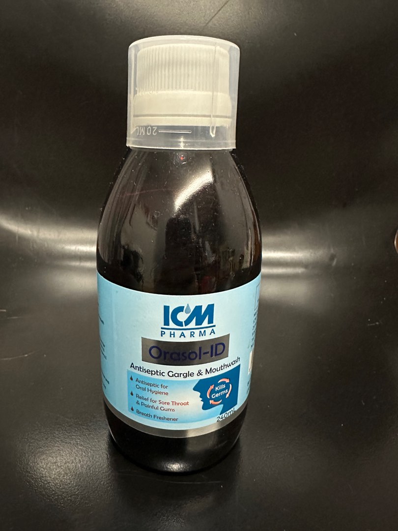 OrasolID Antiseptic Gargle & Mouthwash 240mL, Beauty & Personal Care