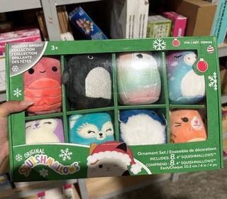 Orginal Squishmallows Holiday Collection ornament set