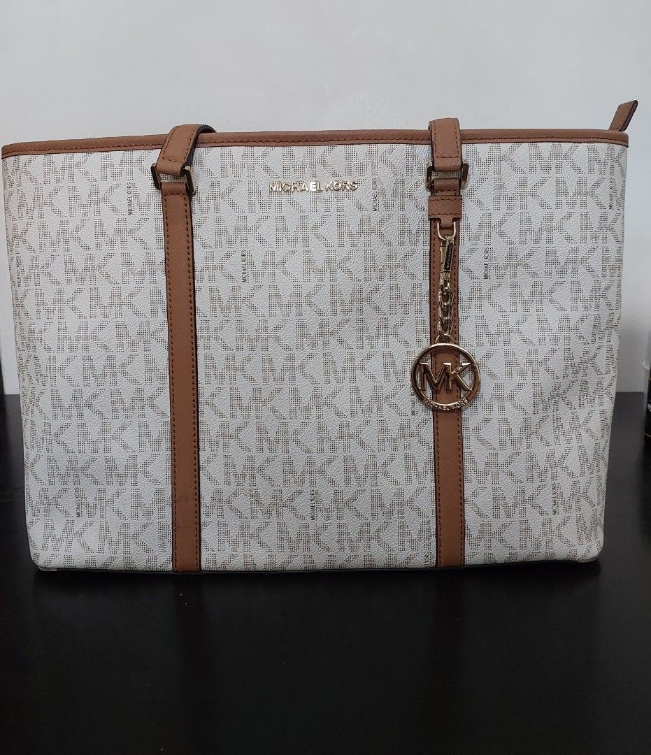 ORIGINAL Michael Kors Sady Large Laptop Tote Bag Vanilla