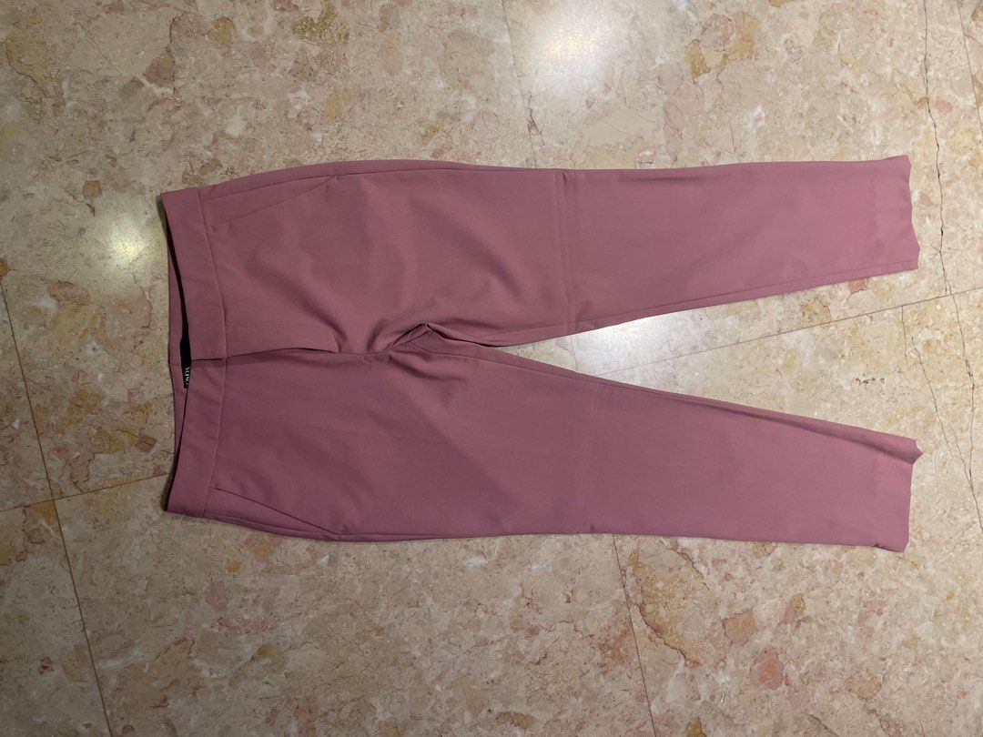 Pale pink work pants, Women's Fashion, Bottoms, Other Bottoms on Carousell