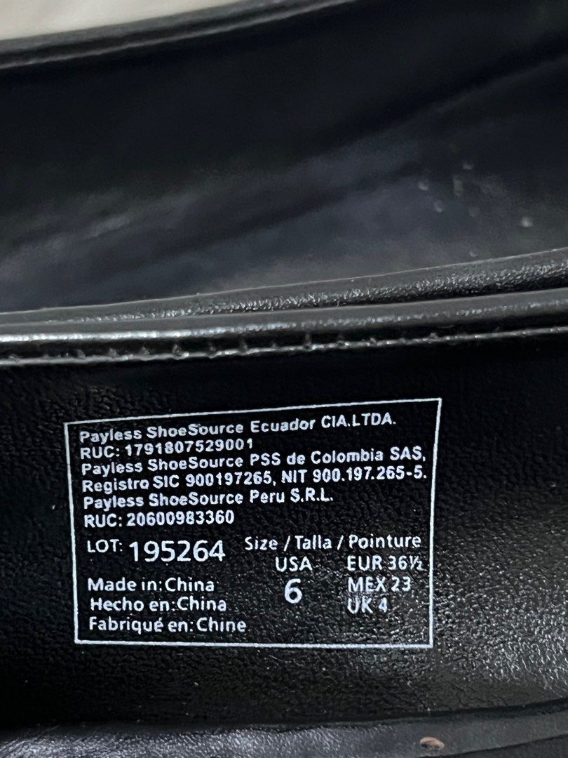 Payless Fioni Black Pointed Diamond Flats (Category: Flats & Sandals) located in Mandaluyong City. Submitted by jde.peg (Listing ID 1255933836, Image 3). Description: - used once - rfs: decluttering - size: EU 36.5 | US 6.