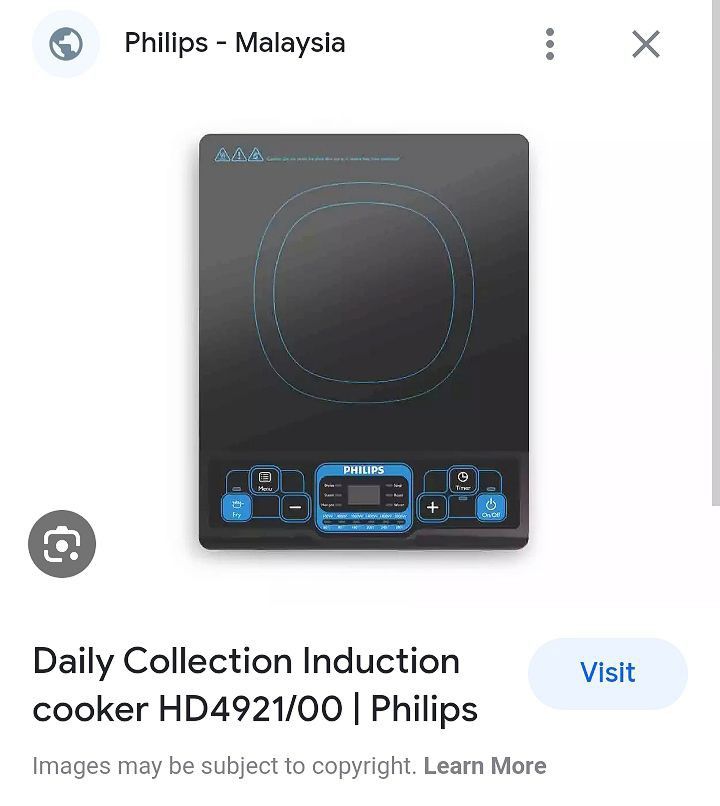 PHILIPS (HD4921) 2000W INDUCTION COOKER, TV & Home Appliances, Kitchen