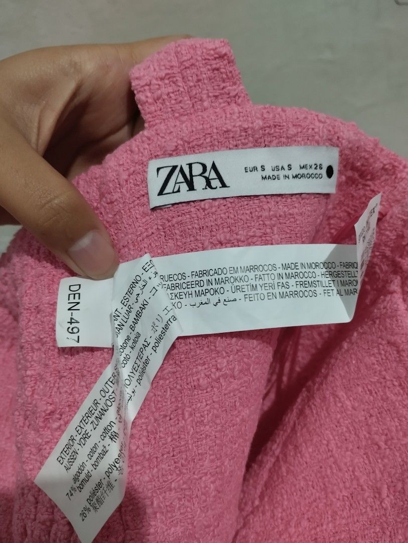 Pink Corset by Zara / Crop Top Korset Wanita / Atasan Pink, Fesyen