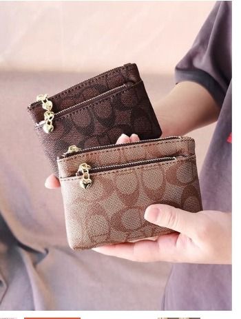 Popular casual short wallet zipper coin purse fashion mini coin