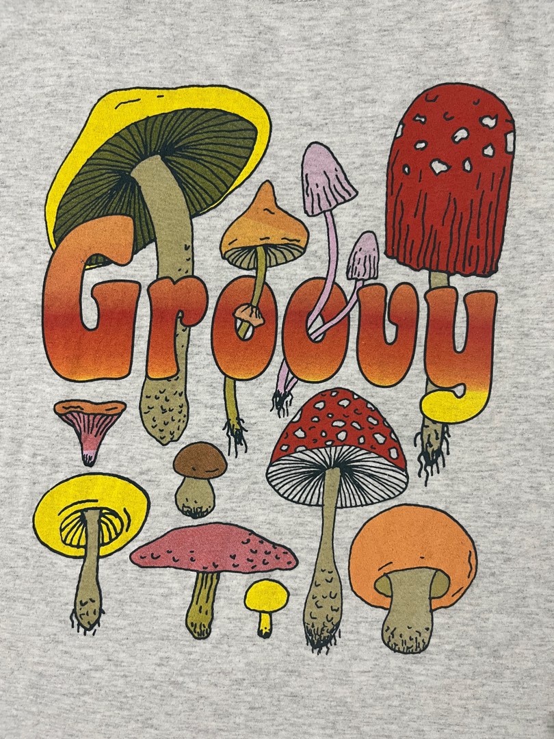 Psychedelic Shrooms x Groovy Tee, Men's Fashion, Tops & Sets, Tshirts ...